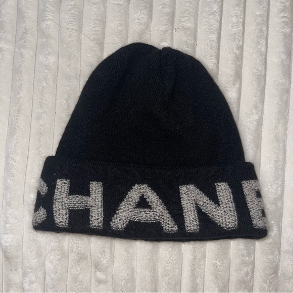CHANEL Accessories - Chanel Beanie | Black and Grey